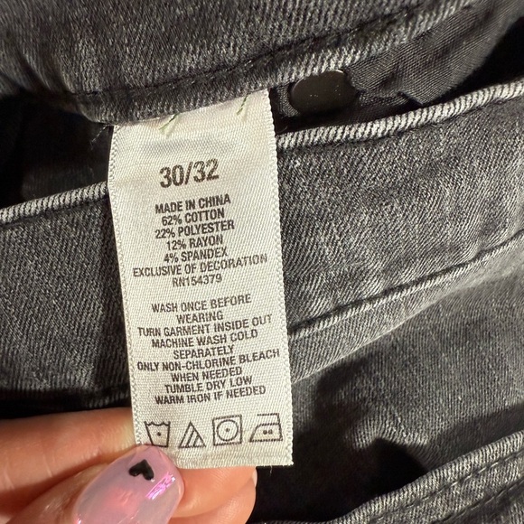 AERO Super Skinny Black Jeans Grunge Punk Thrashed sz:30/32 - Picture 5 of 7